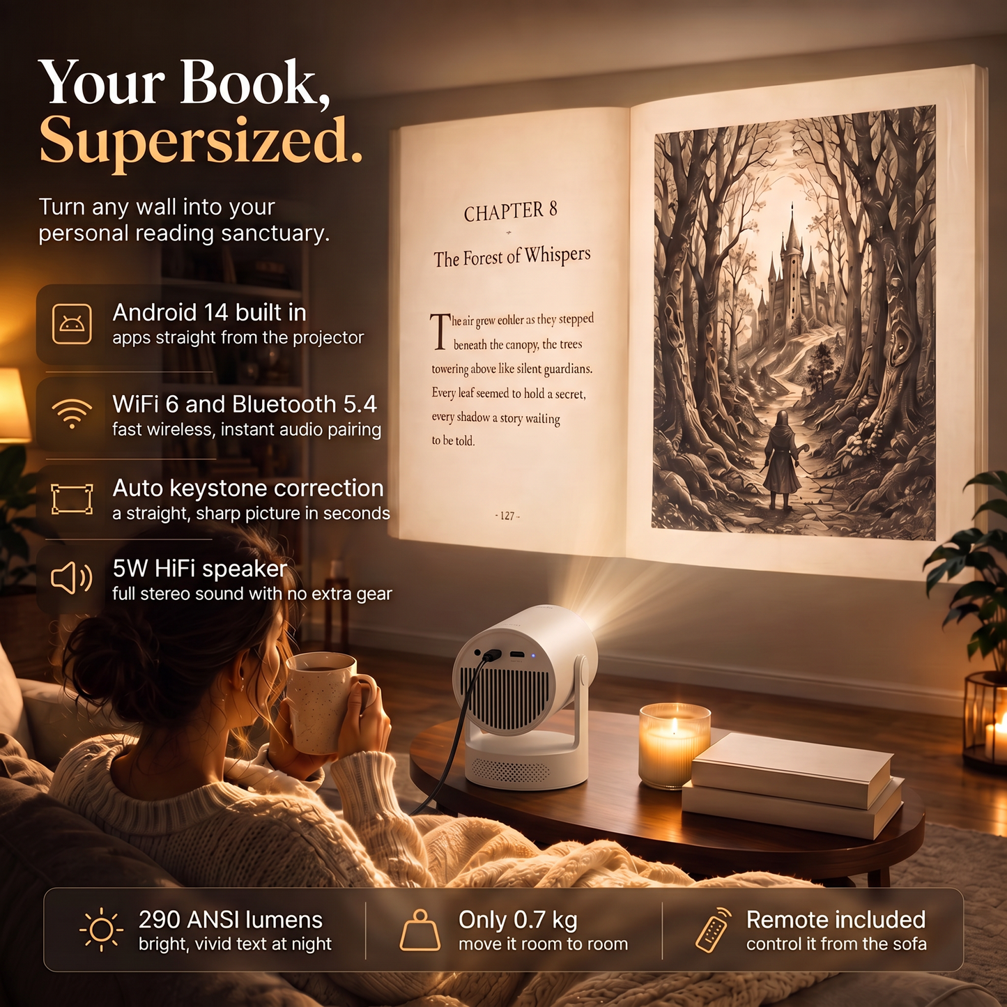 BookGlow™ - Smart Projector